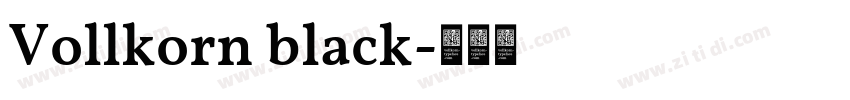 Vollkorn black字体转换